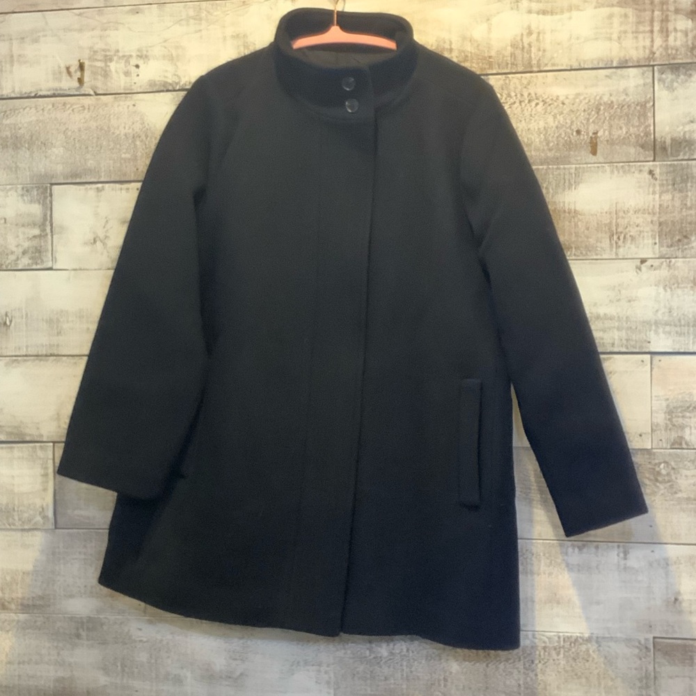 NWT J. CREW BLACK NEW CITY COAT SZ 18